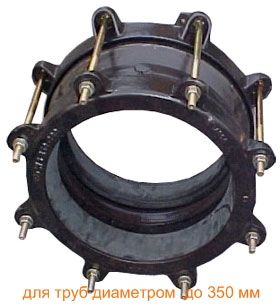 Муфтові з'єднання з допустимою різницею у зовнішньому діаметрі труб 50 мм (Nova Siria) Муфтові з'єднання з допустимою різницею у зовнішньому діаметрі труб 50 мм (Nova Siria)