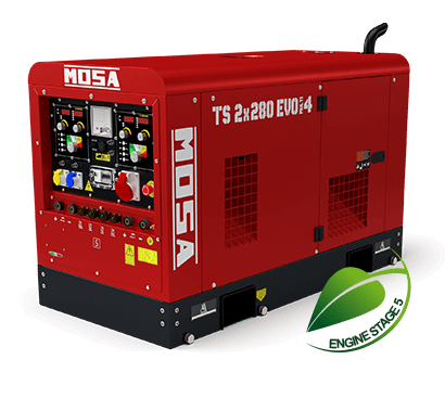 MOSA TS 2x280 EVO MULTI4 двопостовий зварювальний генератор Купити зварювальний генератор MOSA TS 2[280 EVO Multi 4 в Україні